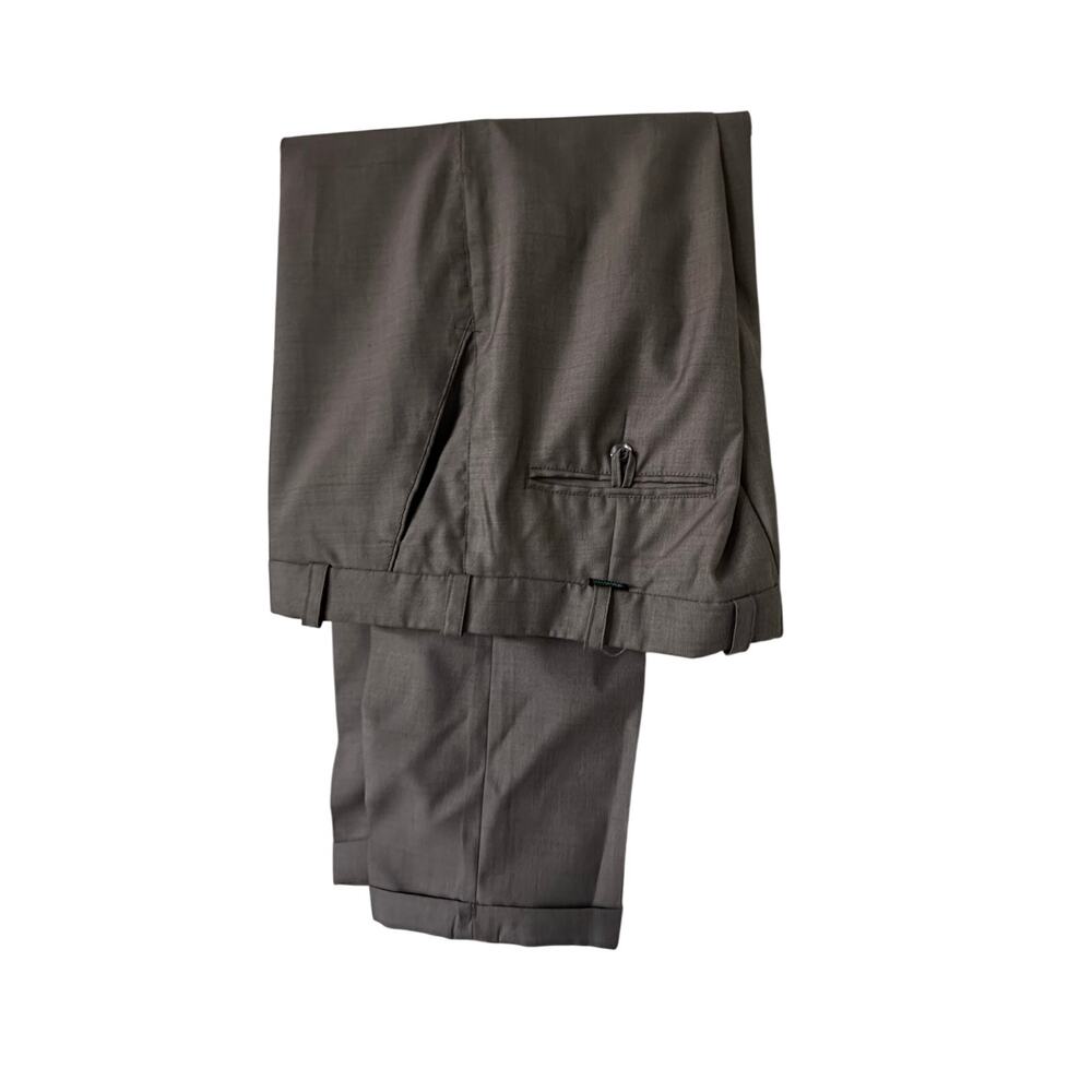 Men's Telex Tan Cuffed Dress Pants - 36x27 - Read! - Picture 1 of 6